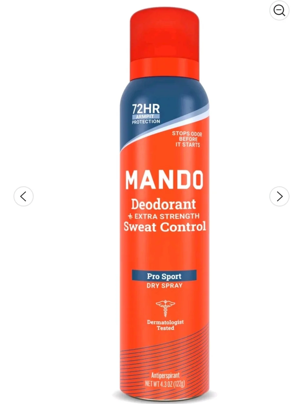 Mando Pro Sport Whole Body Deodorant Stick 2.65 oz + Spray 4.3 oz Aluminum-Free
